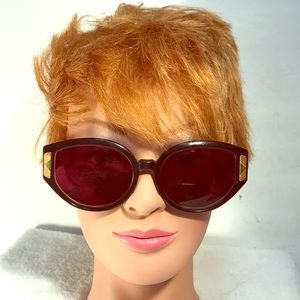 VINTAGE OVERSIZED SUNGLASSES, DESIGNER UNKNOWN